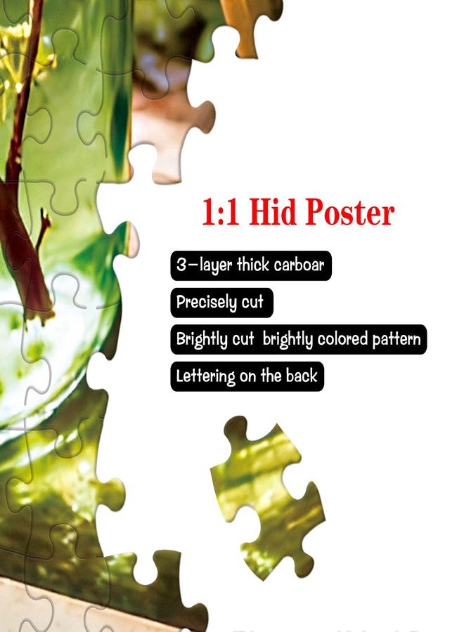 Cafly Family Jigsaw Puzzles for Adults 1000 Pieces, Challenging Fun Puzzles Stunning Art Wall Decor, Gift for Adult Puzzle Lovers, Poster Included, Plant Research C0831 - Image 3